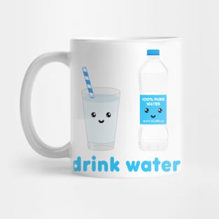 Drink water Kawaii bottle and glass Mug